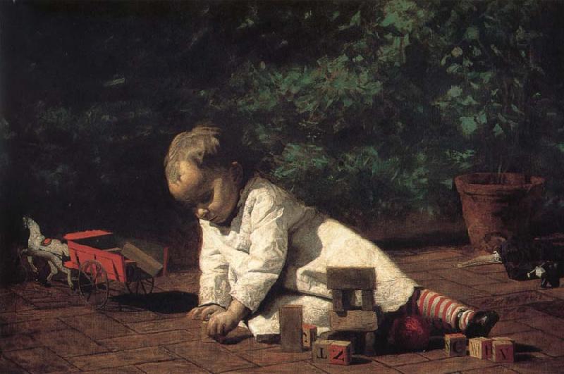 Thomas Eakins The Baby play on the floor Germany oil painting art